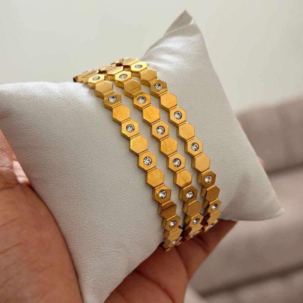 Bracelet Doré Géométrique