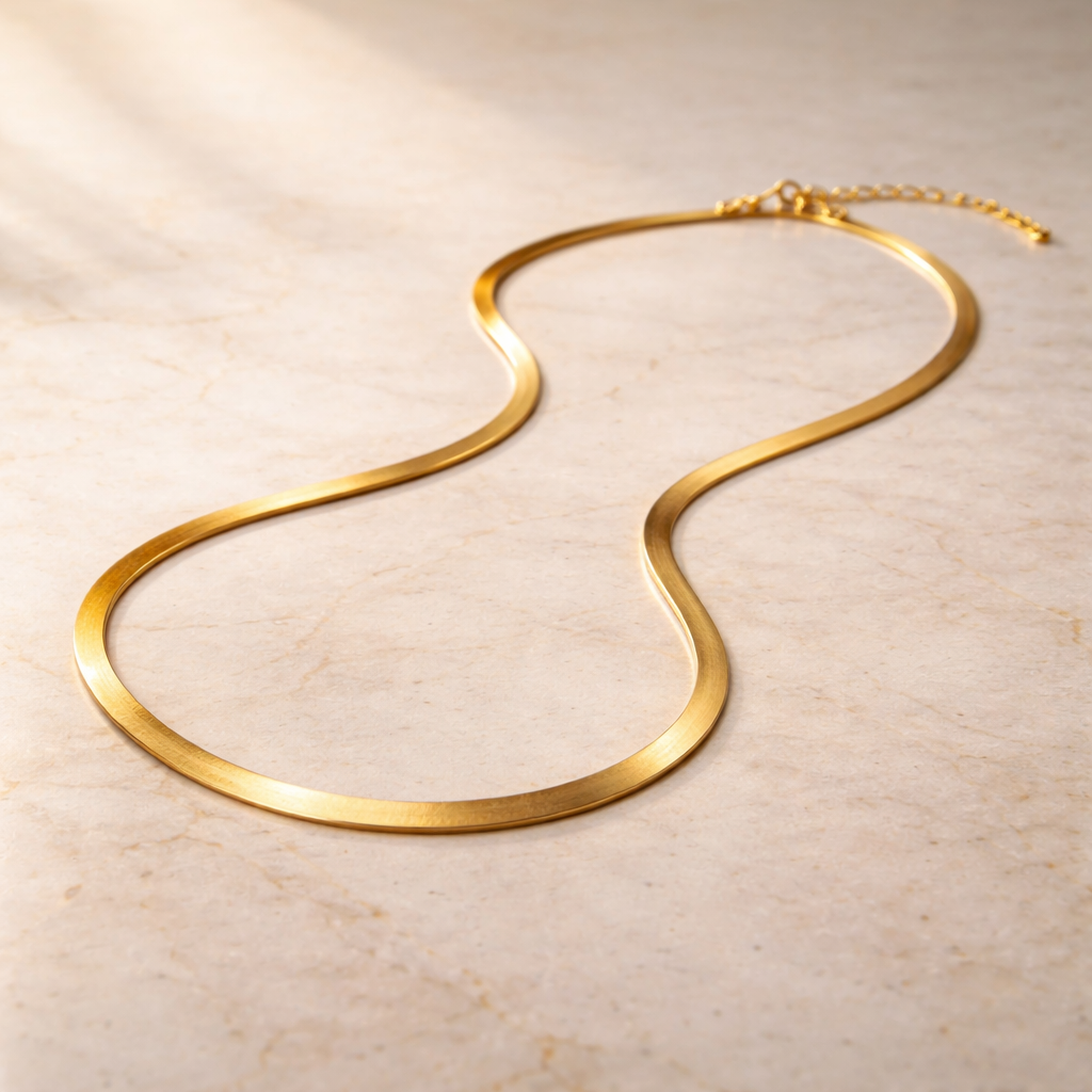 Collier Herringbone Doré