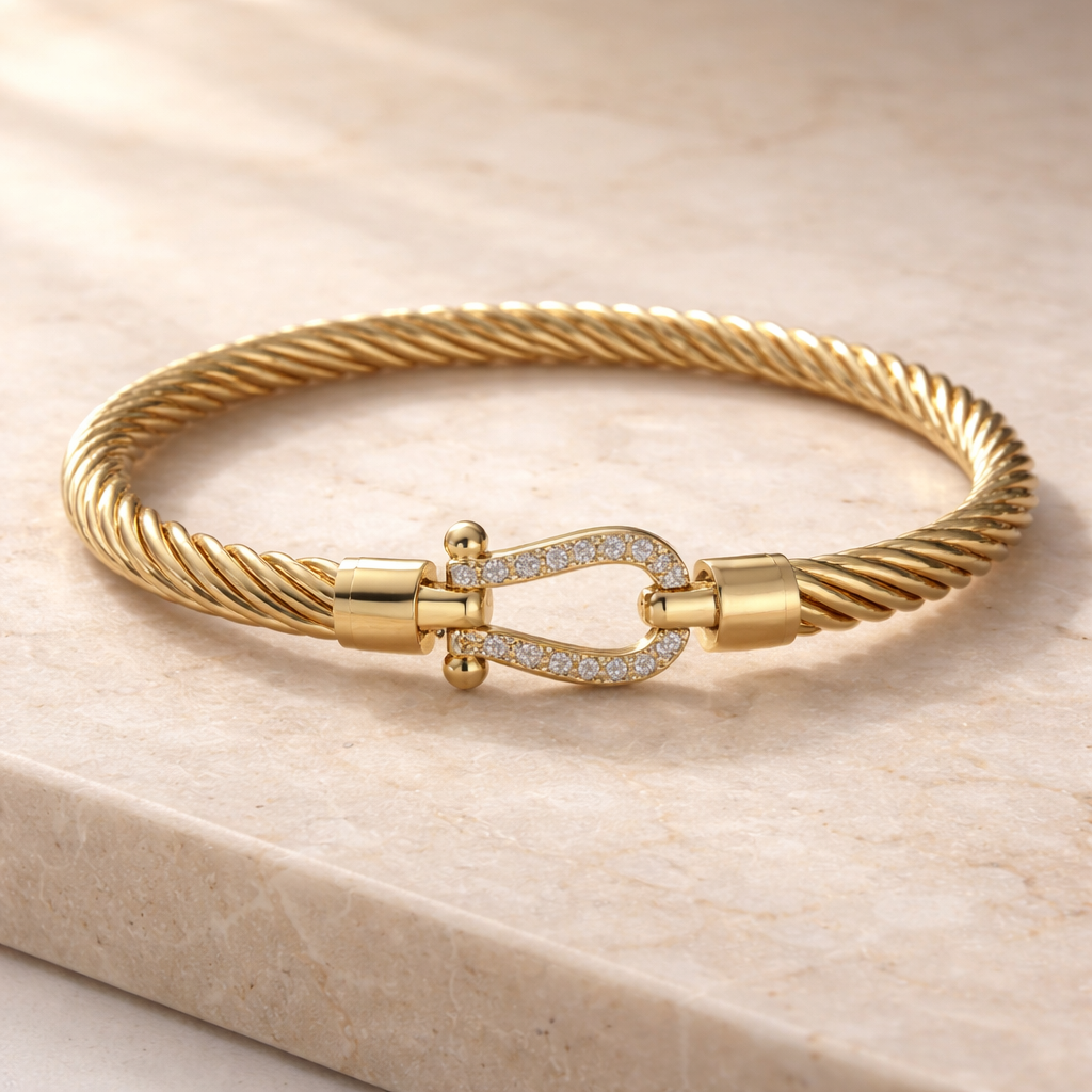 Bracelet Doré Câble Signature