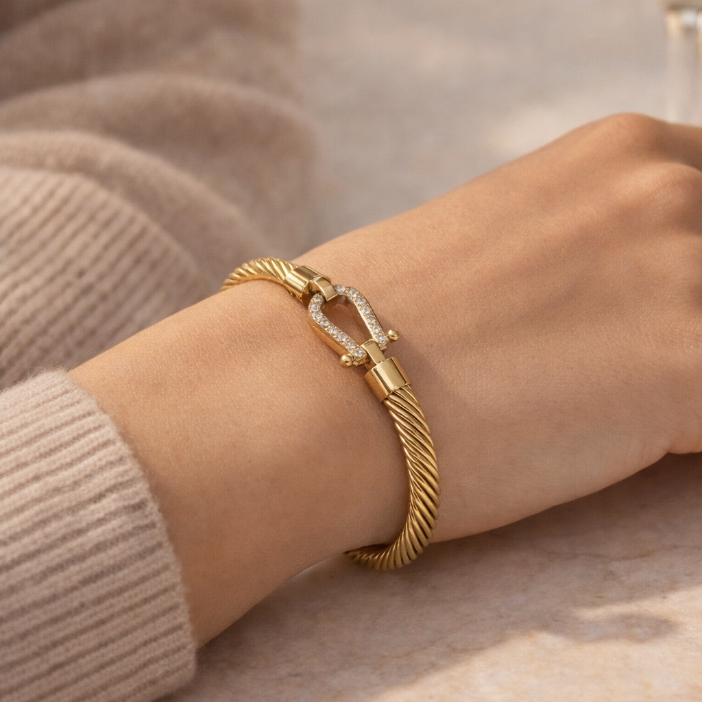 Bracelet Doré Câble Signature