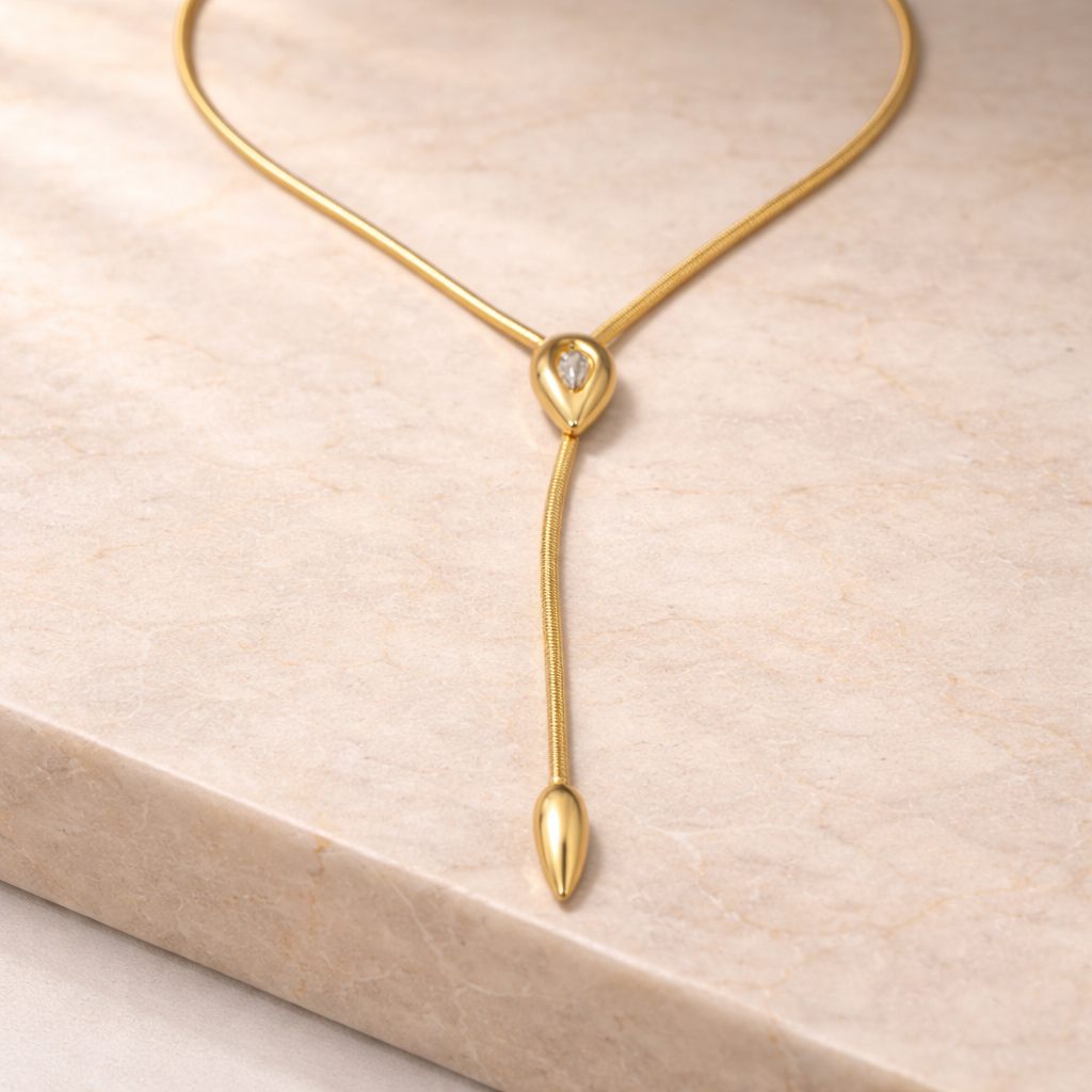 Collier Lariat Élégance Dorée