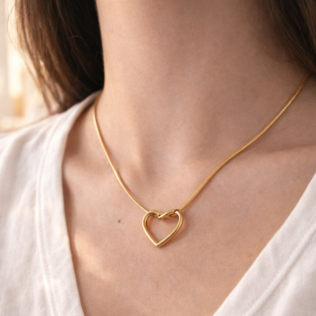 Collier Cœur Doré