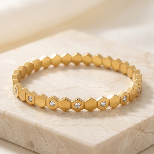 Bracelet Doré Géométrique