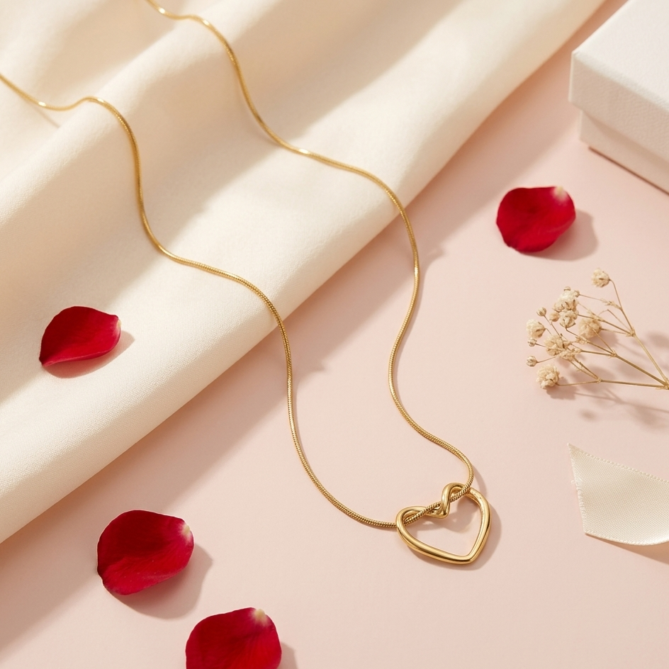Collier Cœur Doré