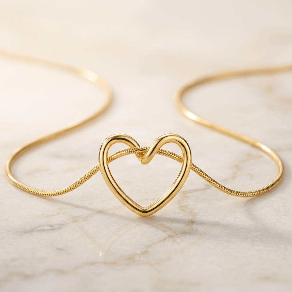 Collier Cœur Doré