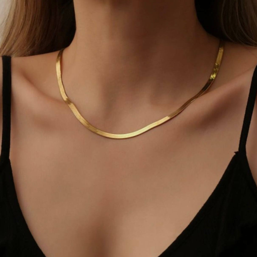 Collier Herringbone Doré