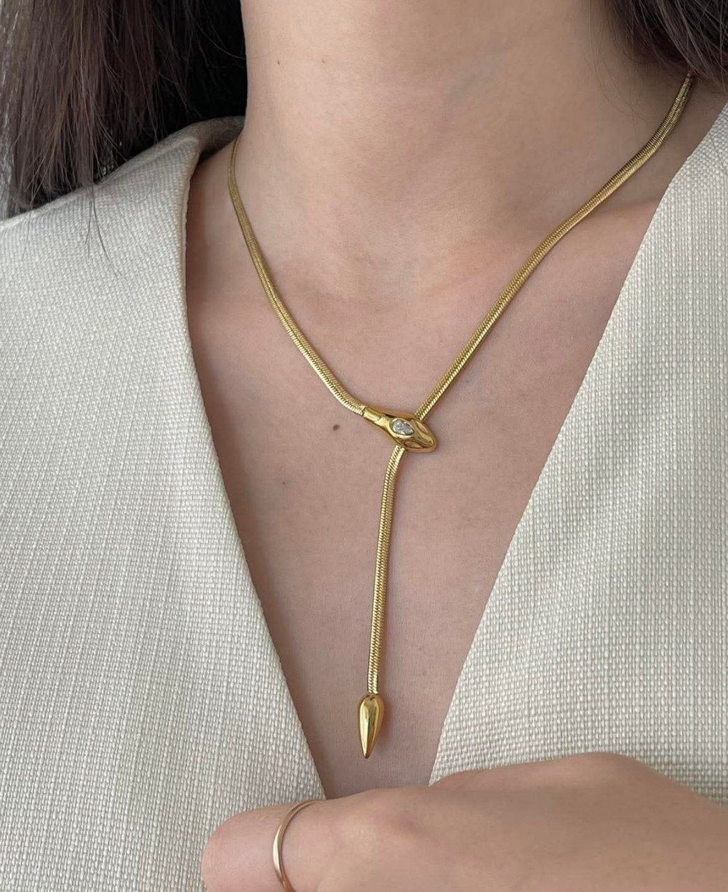 Collier Lariat Élégance Dorée