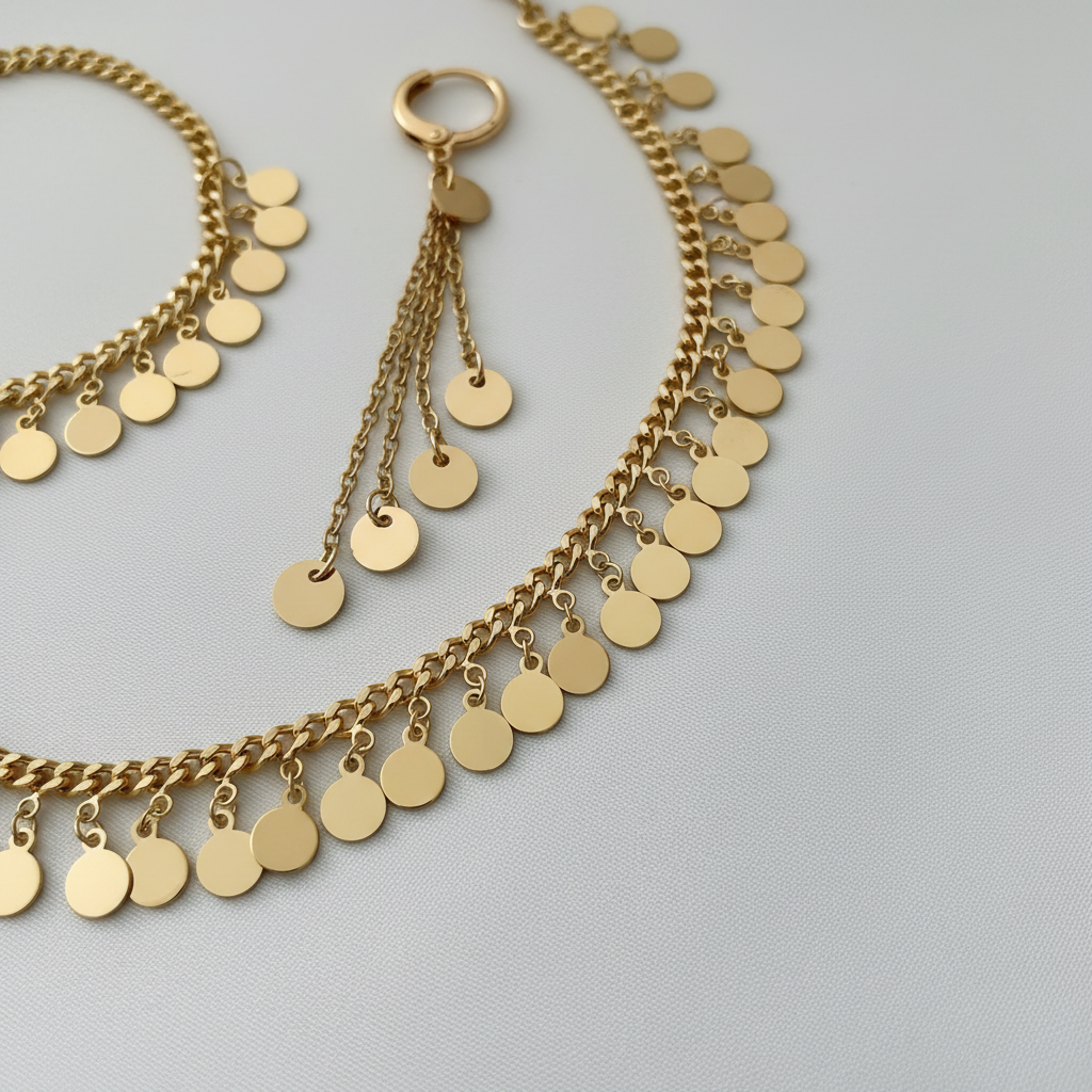 Ensemble Pièces d’Or Bohème Chic – Parure 3 Pièces